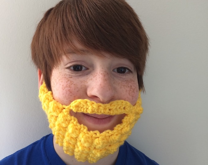 Yellow Beard Crocheted