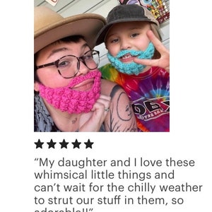 Toddler Beard, Handmade Crocheted Beard, Funny Gift, Stocking Stuffer, Face Warmer image 7