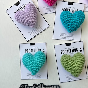 Pocket Hug, Crocheted Heart, Small Gift image 4