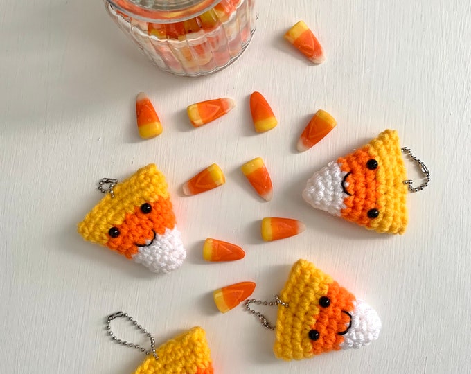 Candy Corn Keychain, Zipper Pull