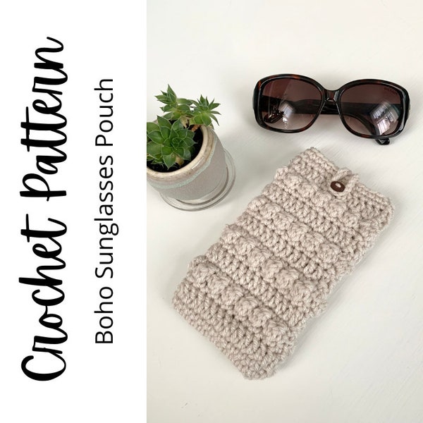 Crocheted Boho Sunglasses Pouch Pattern