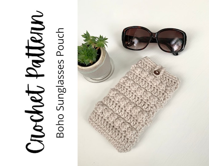 Crocheted Boho Sunglasses Pouch Pattern