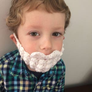 White Crocheted Bobble Beard