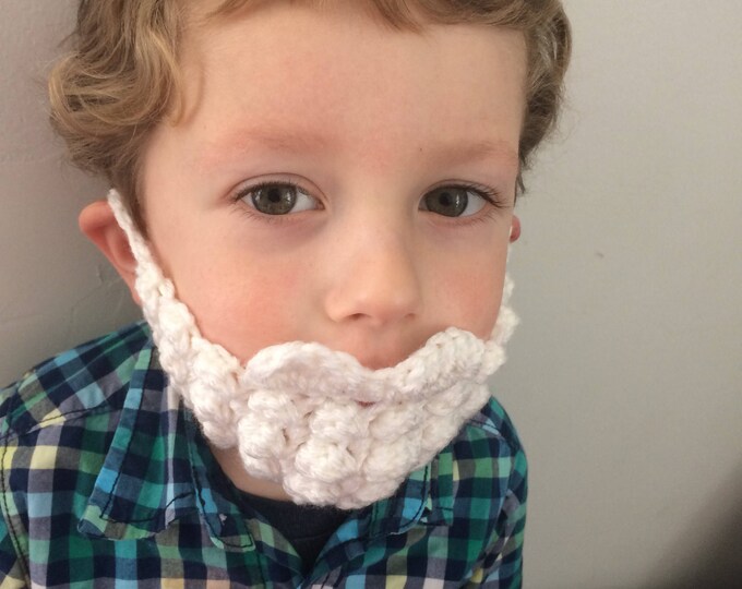 White Crocheted Bobble Beard