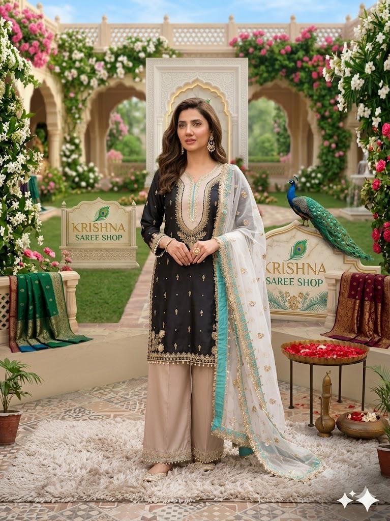 sachin and babi light blue dress Mahira Khan Dresses Collection Online main image 1