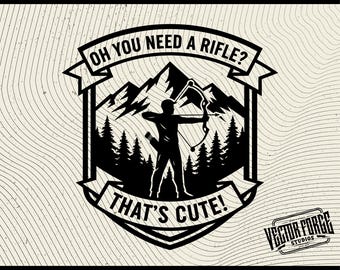 Hunting Hat Patch SVG, Laser Cut File, Outdoor Gear (Digital Download)