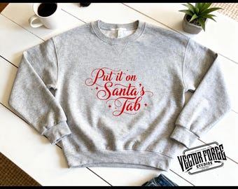 Santa's Tab SVG, Funny Christmas Design (Digital Download)