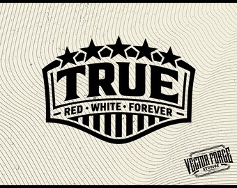 Patriotic Patch SVG | Red White Forever, American Emblem (Digital Download)
