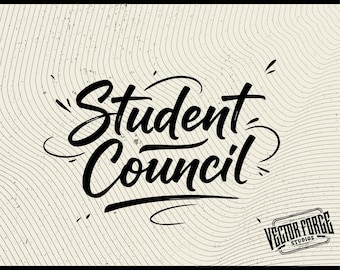 Student Council Shirt SVG, Digital Download Design, Cut File for Cricut, School Spirit Sublimation Art