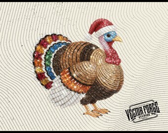 Faux Rhinestone Christmas Turkey PNG, Thanksgiving Digital Download, Cozy Fall Shirt Design, DTF Sublimation Art