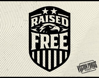 Raised Free Eagle Head SVG Patch Vector File - Patriotic American Hat Patch Digital Download
