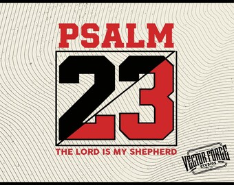 Psalm 23 SVG, Christian Football Jersey Design, Bible Verse, Digital Download, Gift for Her, Cricut Files
