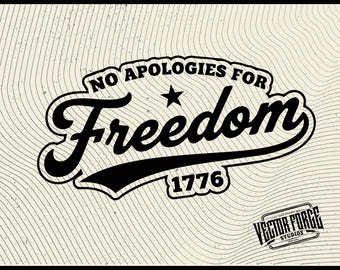 Freedom 1776 SVG | Patriotic Badge, Laser Cut File (Digital Download)