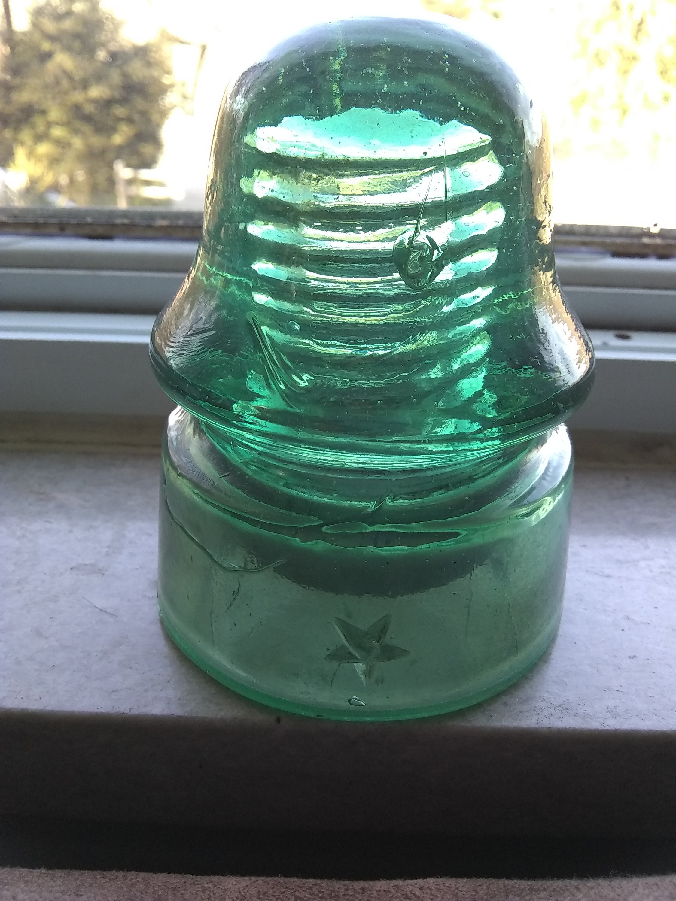 Vintage glass Star insulator CD162 Etsy