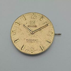 Elegant Vintage Roamer MST 520 Manual Winding Watch Movement for Parts
