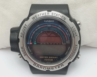 Vintage Casio Armbanduhr BM-510W 943 Quarz Barometer Für Teile