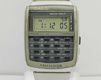 Casio CA-56 Alarm Chronograph 437 Calculator Quartz Vintage Watch - Rare Find