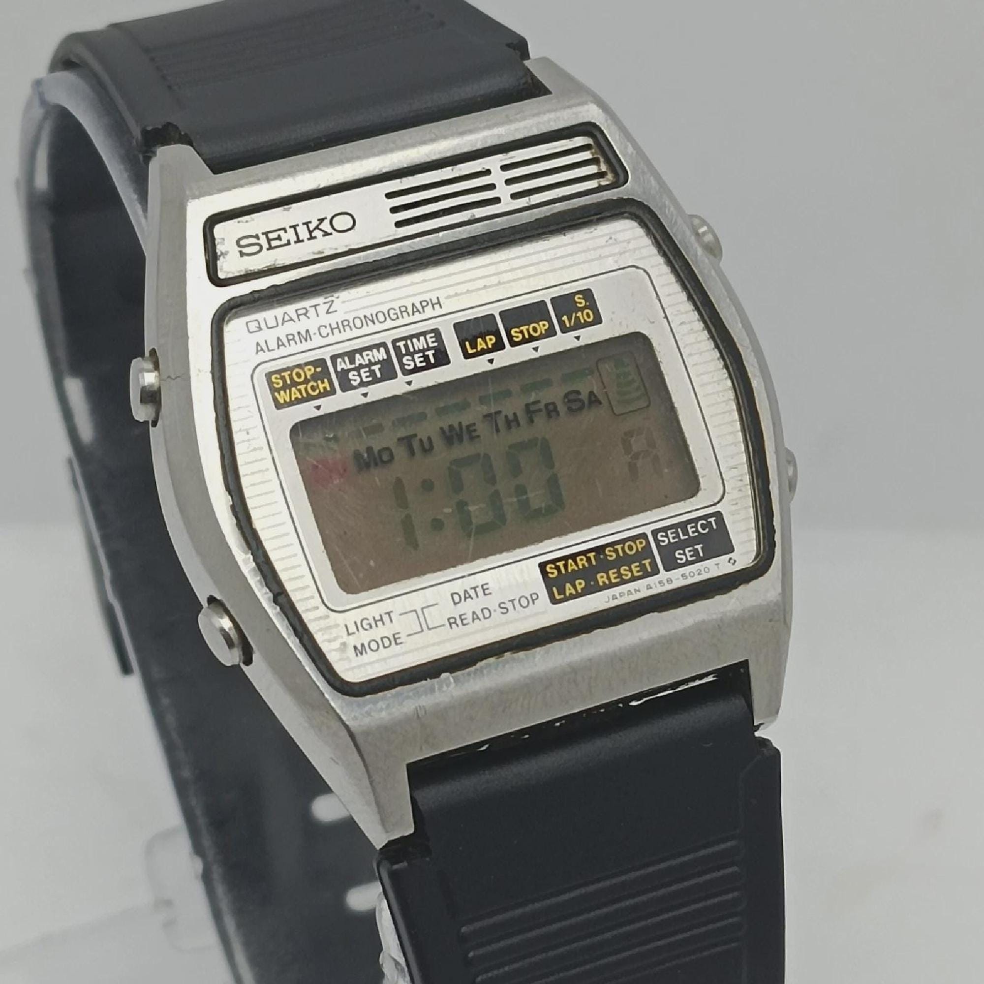 Vintage Seiko A158-5040 Digital Chronograph Wecker Uhr - Etsy.de