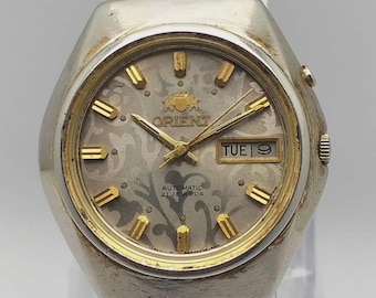 Orient Automatic 0469112-6A Silver Dial Vintage Men’s Watch Japan