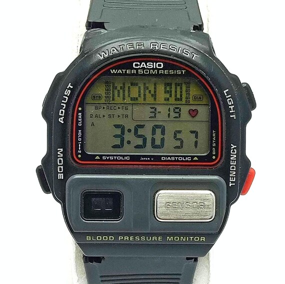 Vintage Casio BP-100 Watch | Digital Blood Pressure Monitor - Etsy