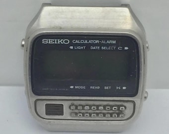 Seiko watch C359-5010 Alarm Calculator Digital Vintage Men’s  – For Parts, Repair