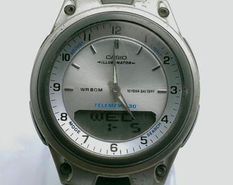 Vintage Casio AW 80 Armbanduhr | Ana-Digi Telememo 30 Weltzeit