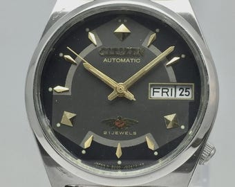 【極美品】CITIZEN EAGLE 7 フルーテッドベゼル ヴィンテージ Vintage Citizen Eagle 7 Automatic Watch, Two-tone Fluted Bezel