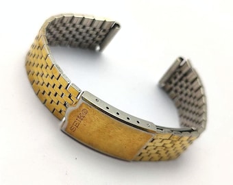 Pulsera/Correa de repuesto para reloj Seiko B1346 vintage de acero inoxidable para hombre de 18 mm