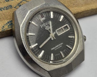 Vintage Quartz Watch Ricoh LSI-32768 Day Date Men’s For Parts