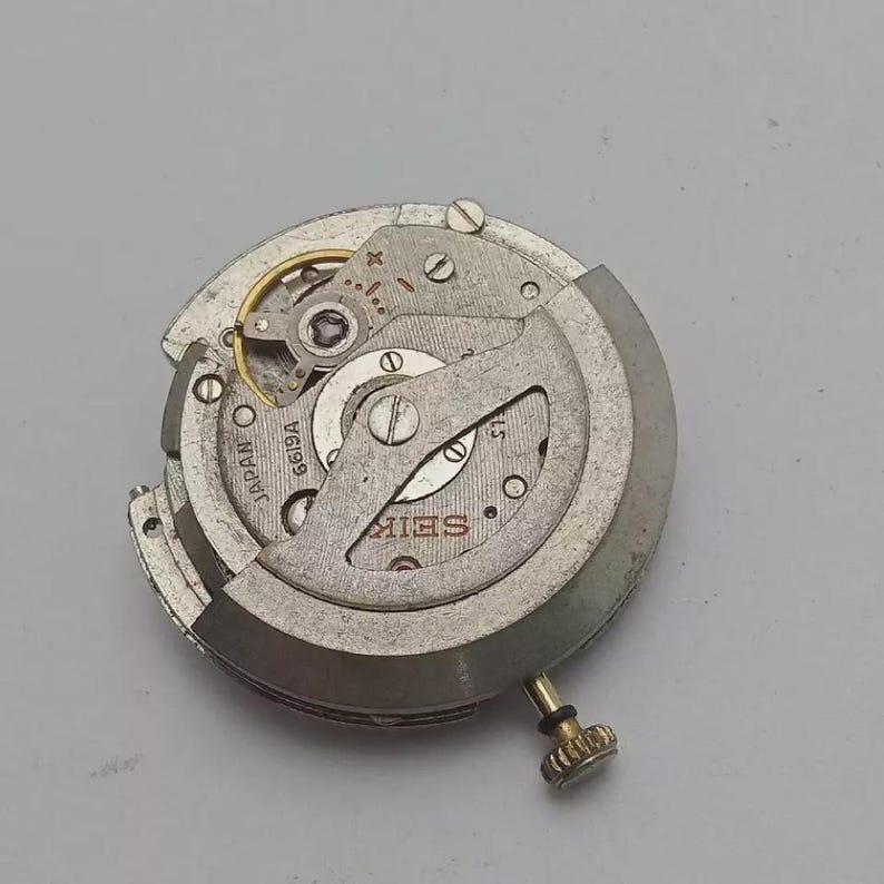 Watch Movement Seiko Automatic 6619A Vintage Mechanical For Repair