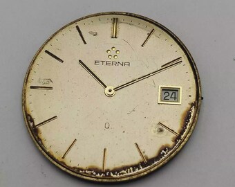 Vintage Watch Movement Eterna 255.111 Quartz For Parts