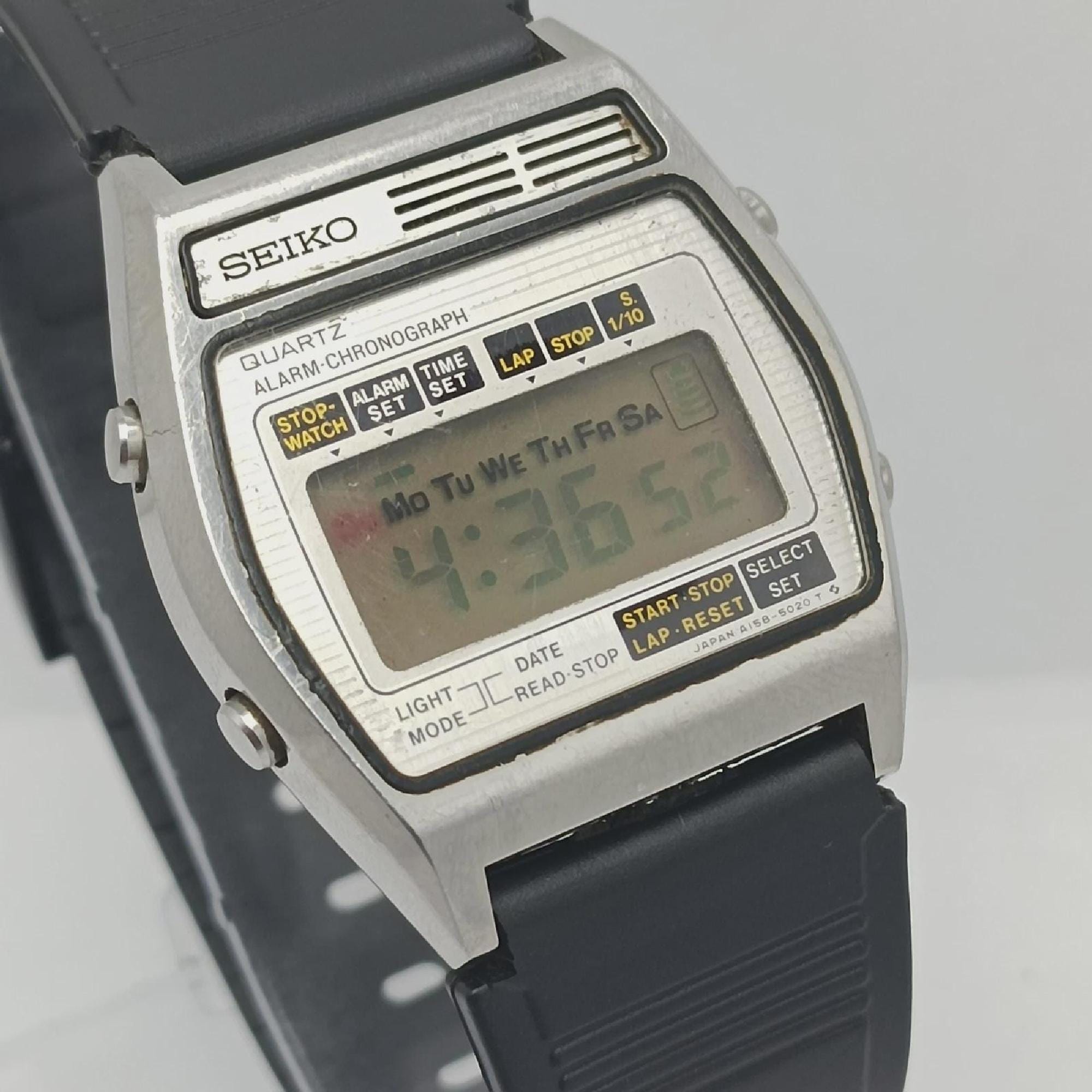 Vintage Seiko A158-5040 Digital Chronograph Alarm Watch - Etsy