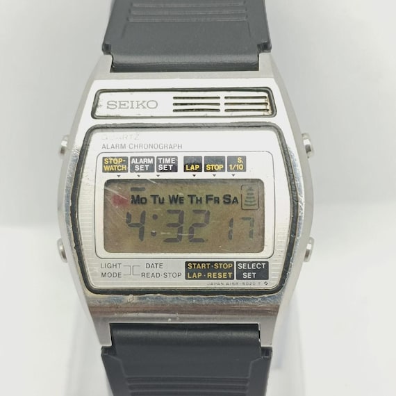 Vintage Seiko A158-5040 Digital Chronograph Alarm Watch - Etsy