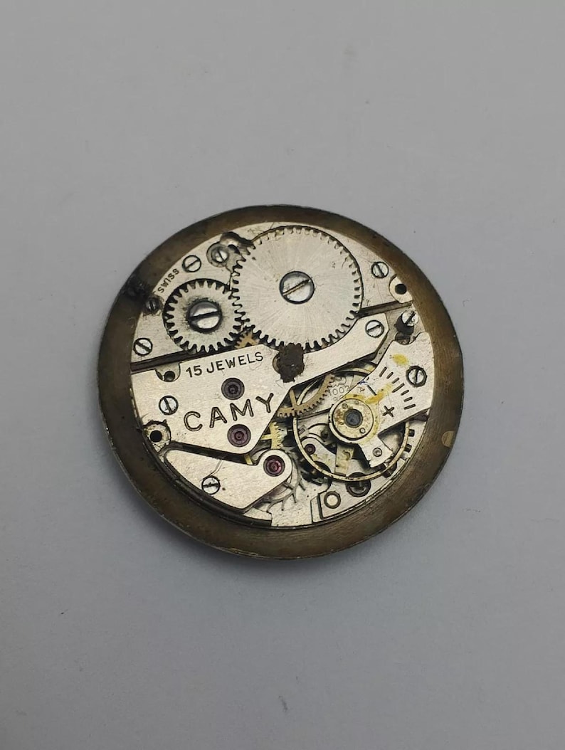 Vintage Camy Cal. 1002/984 Manual Winding Watch Movement for Parts