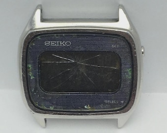 Vintage Seiko Digital Watch F051-5020 Quartz For Parts
