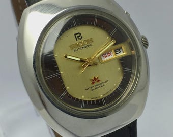 Vintage Ricoh 061432 Automatic Men’s Watch Day/Date Two Tone Dial