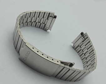 18 Mm Casio Stainless Steel Vintage Men's Watch Bracelet