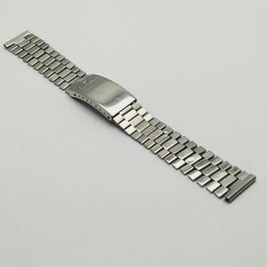 17mm Omax Stainless Steel Vintage Watch Bracelet Silver Metal Band