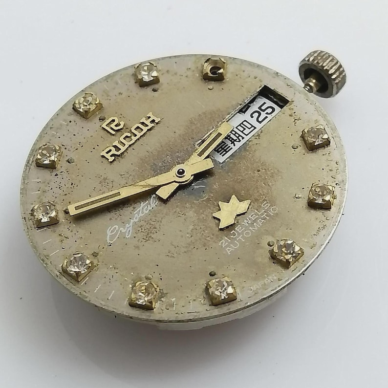 RICOH 7526/A Automatic Watch Movement – For Parts, Repair or Restoration