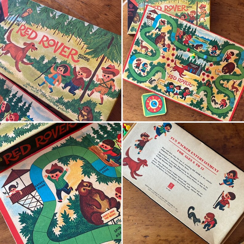 RARE Vintage Toys the Red Rover Game Board Game C 1963 Mr Fun Etsy