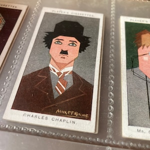 Alick Ritchie Straight-Line Caricatures John Player & Sons Komplettes Set mit 50 Zigarettenkarten um 1926