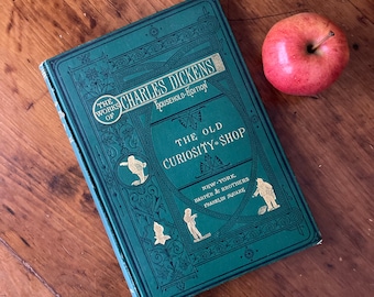 La tienda de antigüedades, Las obras de Charles Dickens, Edición doméstica, 1872, Harper & Brothers, Libro victoriano antiguo, McKim Advertising