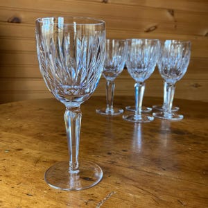Waterford Crystal Claret Wine Glasses SET 6 Noreen Pattern Original Packaging, Wedding Gift Housewarming Gift Traditional Home Irish Crystal