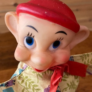 Vintage Dopey Snow White Hand Puppet Gund Toy 1960s Walt Disney Productions Vintage Toys Authentic