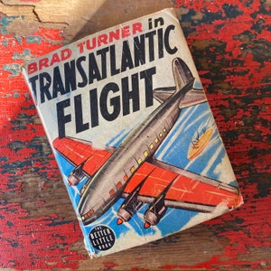 Brad Turner in TransAtlantic Flight&quot; #1425, The Better Little Book Series, Whitman Publishing Co. 1939 Vintage Book Comic