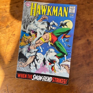 Hawkman #27 DC National Comics Aug-Sept. 1968 with inks and pencils by Joe Kubert Vintage Comic Book Silver Era