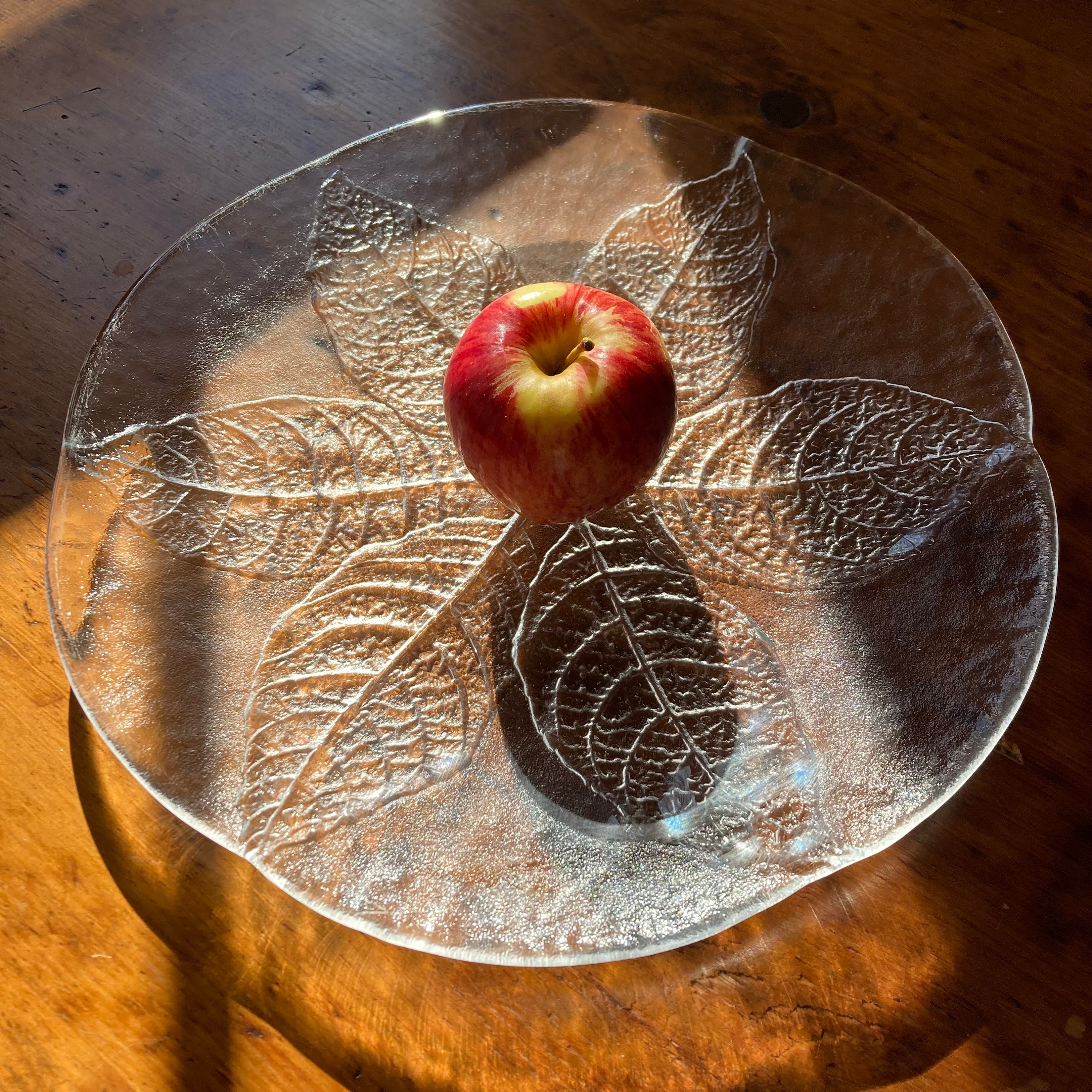 Kosta Boda Party Leaf Glass Platter: 1970s Swedish Boho Decor - Etsy