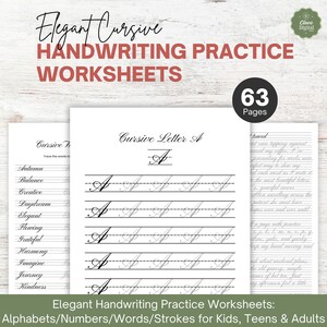 Printable Elegant Cursive Handwriting Practice Sheets - cursive letter tracing alphabet - Calligraphy Worksheets