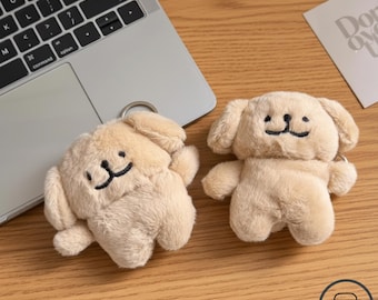 Estuche de peluche para AirPods, diseño de perro suave, hecho a mano, para todos los AirPods y modelos Pro. Bonitos auriculares inalámbricos, accesorio protector de regalo.