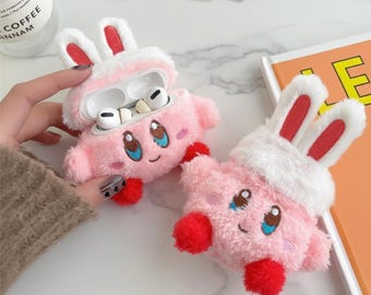 Funda de peluche suave y adorable para AirPods - Funda con diseño de personaje hecha a mano para AirPods Pro - Accesorio de regalo tecnológico kawaii y acogedor